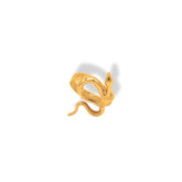 Anillo con serpiente grande vista cercana